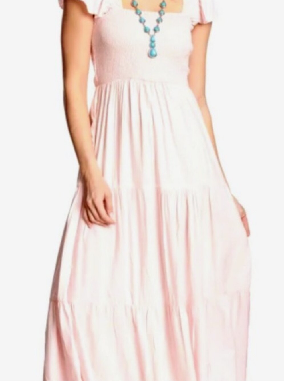 Rockin' C Pink Smocked Dress Sz Large
